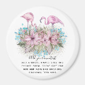 FLAMINGOS Personalisiert Magnet (Vorne)