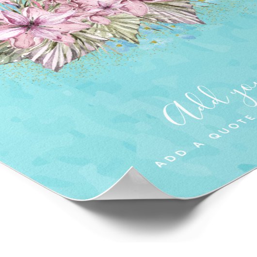 FLAMINGOS Personalisiert Poster (Ecke)