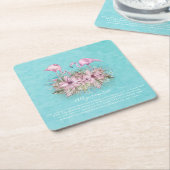 FLAMINGOS Personalisiert Rechteckiger Pappuntersetzer (angewinkelt)