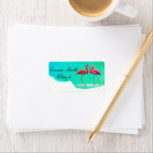 Flamingos Personalisiert School Label Adressaufkleber (Insitu)