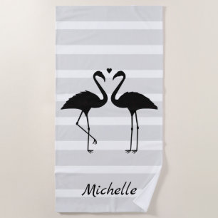 Flamingos Personalisiert Strandtuch