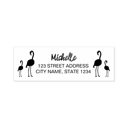 Flamingos Personalisierte Briefmarke Permastempel (Design)