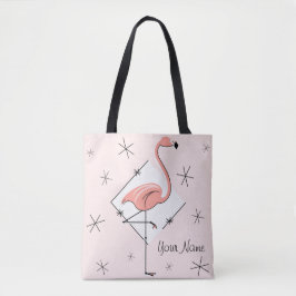 Flamingos Pink Diamant Name auf der ganzen Tasche