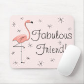 Flamingos Pink "Fabulous Friend" Mousepad (Mit Mouse)