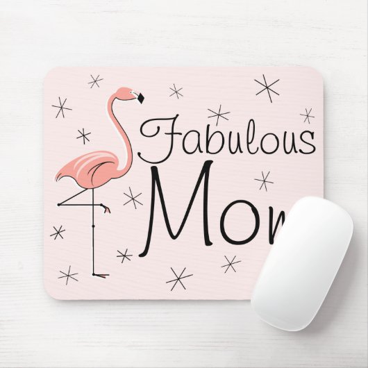 Flamingos Pink "Fabulous Mama" mousepad (Mit Mouse)