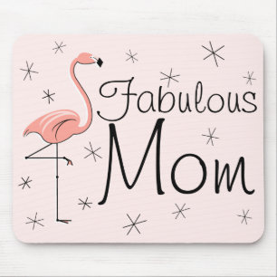 Flamingos Pink "Fabulous Mama" mousepad