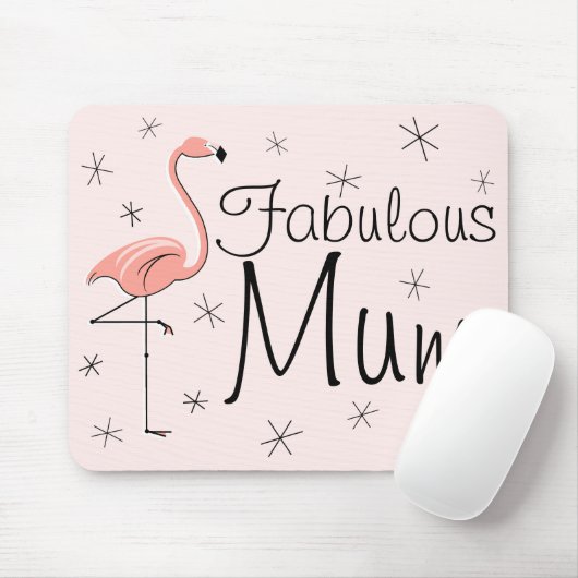 Flamingos Pink "Fabulous Mum mousepad (Mit Mouse)
