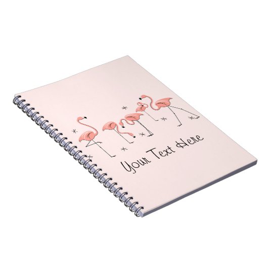 Flamingos Pink Group Text Notebook Notizblock (Rechte Seite)