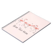 Flamingos Pink Group Text Notebook Notizblock (Linke Seite)