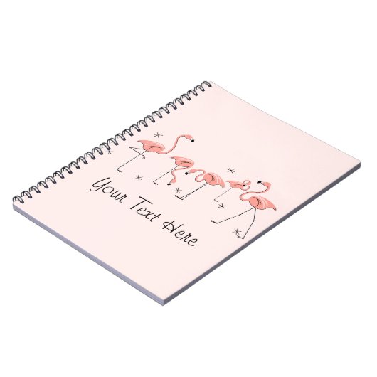 Flamingos Pink Group Text Notebook Notizblock (Linke Seite)