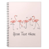 Flamingos Pink Group Text Notebook Notizblock (Vorderseite)