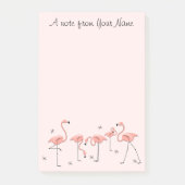 Flamingos Pink Group "Text" Post-it Klebezettel (Vorderseite)