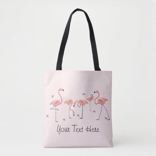 Flamingos Pink Group Text über Tasche (Vorderseite)
