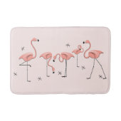 Flamingos Pink Gruppe Badematte (Vorderseite)
