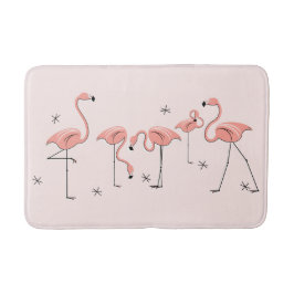 Flamingos Pink Gruppe Badematte