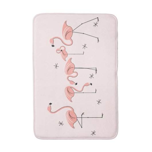 Flamingos Pink Gruppe Badematte (Vorderseite Vertikal)