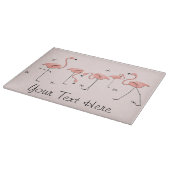 Flamingos Pink Gruppe Textschneider Schneidebrett (Ecke)