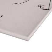 Flamingos Pink Gruppe Textschneider Schneidebrett (Ecke)