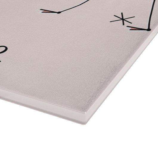 Flamingos Pink Gruppe Textschneider Schneidebrett (Ecke)