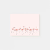 Flamingos Pink Line Post-it Klebezettel (Vorderseite)