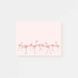Flamingos Pink Line Post-it Klebezettel
