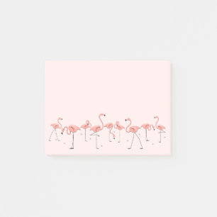 Flamingos Pink Line Post-it Klebezettel