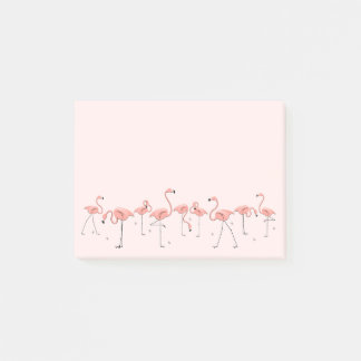 Flamingos Pink Line Post-it Klebezettel