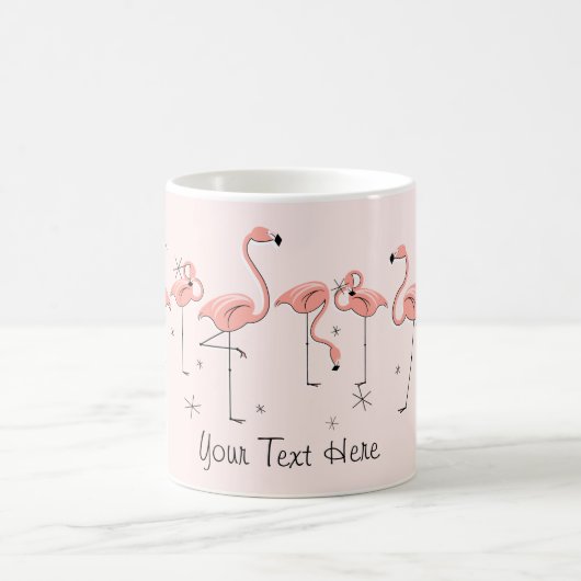 Flamingos Pink Line 'Text' Tasse (Mittel)