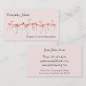 Flamingos Pink Line Visitenkarte (Vorne/Hinten)