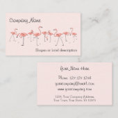 Flamingos Pink Line Visitenkarte (Vorne/Hinten)