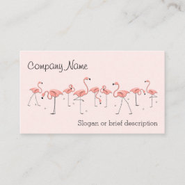 Flamingos Pink Line Visitenkarte