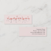 Flamingos Pink Line Visitenkarte Seite Text dünn (Vorne/Hinten)