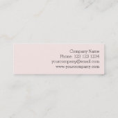 Flamingos Pink Line Visitenkarte Seite Text dünn (Rückseite)