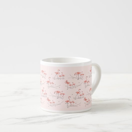 Flamingos Pink Multi Espresso Tasse (Vorderseite Rechts)