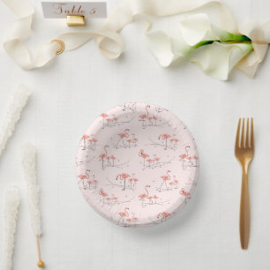 Flamingos Pink Multi Pappteller