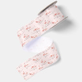 Flamingos Pink Multiband Satin Satinband (Rückseite)