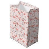 Flamingos Pink Multigeschenktüte Medium Mittlere Geschenktüte (Vorderseite Schrägansicht)