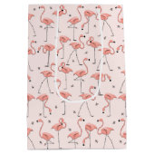 Flamingos Pink Multigeschenktüte Medium Mittlere Geschenktüte (Rückseite)