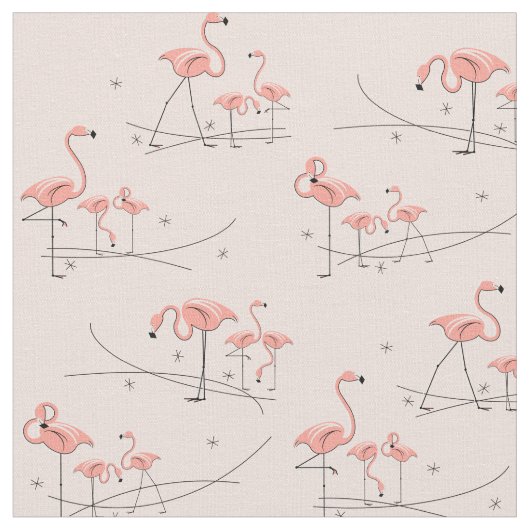 Flamingos Pink Multigewebe Stoff (Nahaufnahme)
