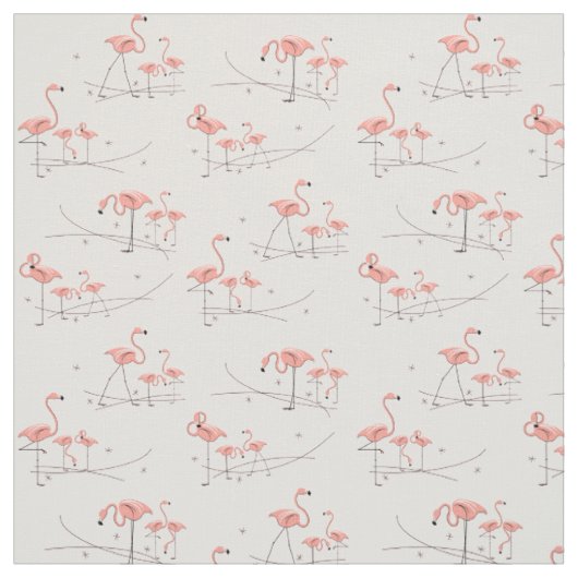 Flamingos Pink Multigewebe Stoff (Muster)