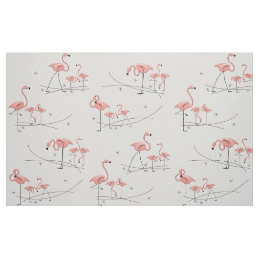 Flamingos Pink Multigroßes Muster Stoff (Fat Quarter (45,7 x 55,9 cm))