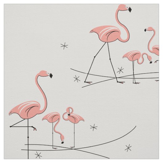 Flamingos Pink Multigroßes Muster Stoff (Muster)