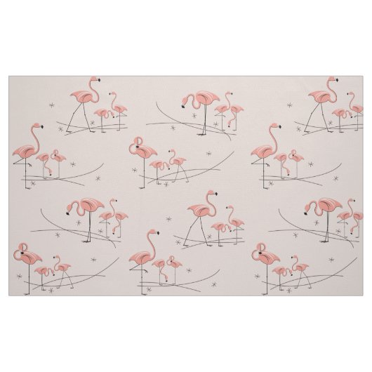 Flamingos Pink Multigroßes Muster Stoff (Fat Quarter (45,7 x 55,9 cm))