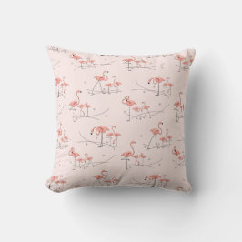 Flamingos Pink Multirosa Rücken Quadrat Kissen