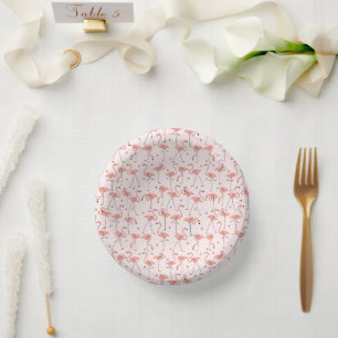 Flamingos Pink Pappteller