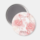 Flamingos Pink Roses Dirty Clean Geschirrspüler Magnet (Vorderseite/Rückseite)