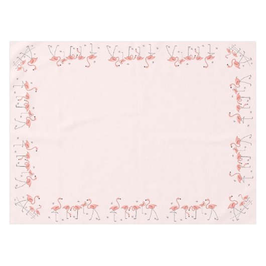 Flamingos Pink Tischdecke (Vorderseite (Horizontal))