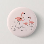 Flamingos Pink Trio 2 Button (Vorderseite)