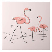 Flamingos Pink Trio 2 Fliese (Vorderseite)