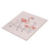Flamingos Pink Trio 2 Fliese (Seite)